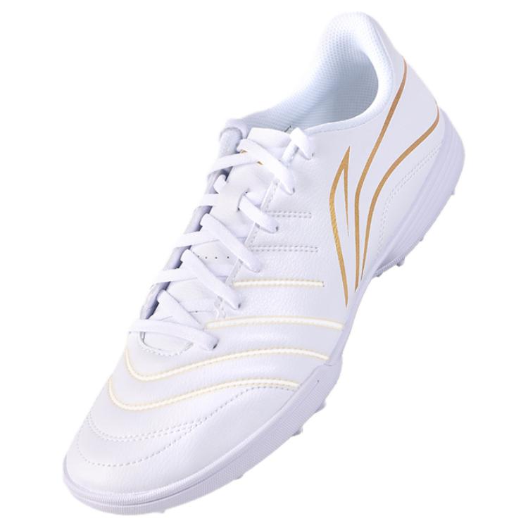 Li Ning Chang Ge Collection TF Turf Artificial Turf Synthetic Leather Soccer Shoes Unisex White Gold