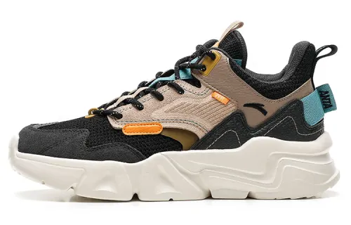 ANTA Casual Shoes Men's Low Top Black/Carbon Gray/Dust Gray