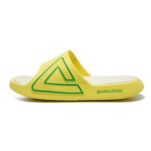 PEAK Statistic Sandals EVA Totem Graffiti Quiet Slide Slippers Unisex Laurel Yellow Custom