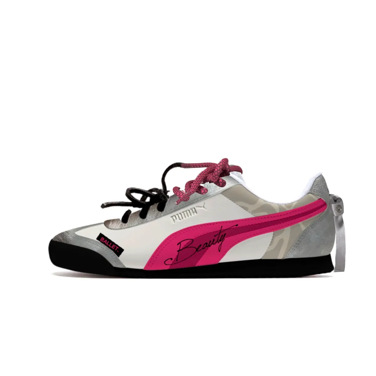 PUMA Roma Casual Shoes Unisex Low-top Pink/Silver