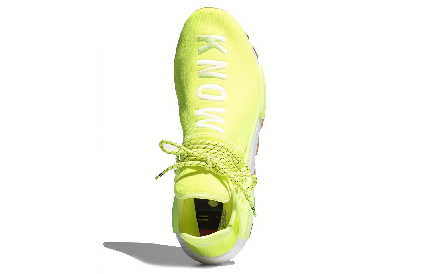 Кеды adidas originals Pharrell Hu NMD Hu Trail Know Soul (желто-зеленые) — Жёлтыйзелёный / белый — фото 4