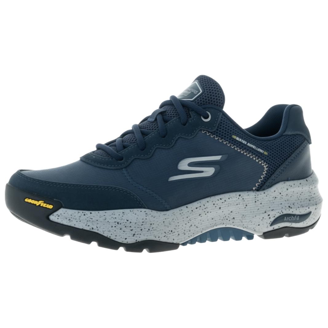 Skechers Go Walk Arch Fit Comfortable Cushioning, Wear Resistant Low top Casual Shoes Men's Blue Black
