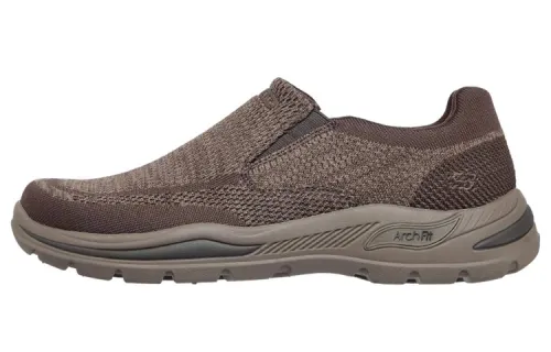 Skechers Arch Fit Arch Fit Motley Breathable Low top Casual Shoes Men's Brown Gray