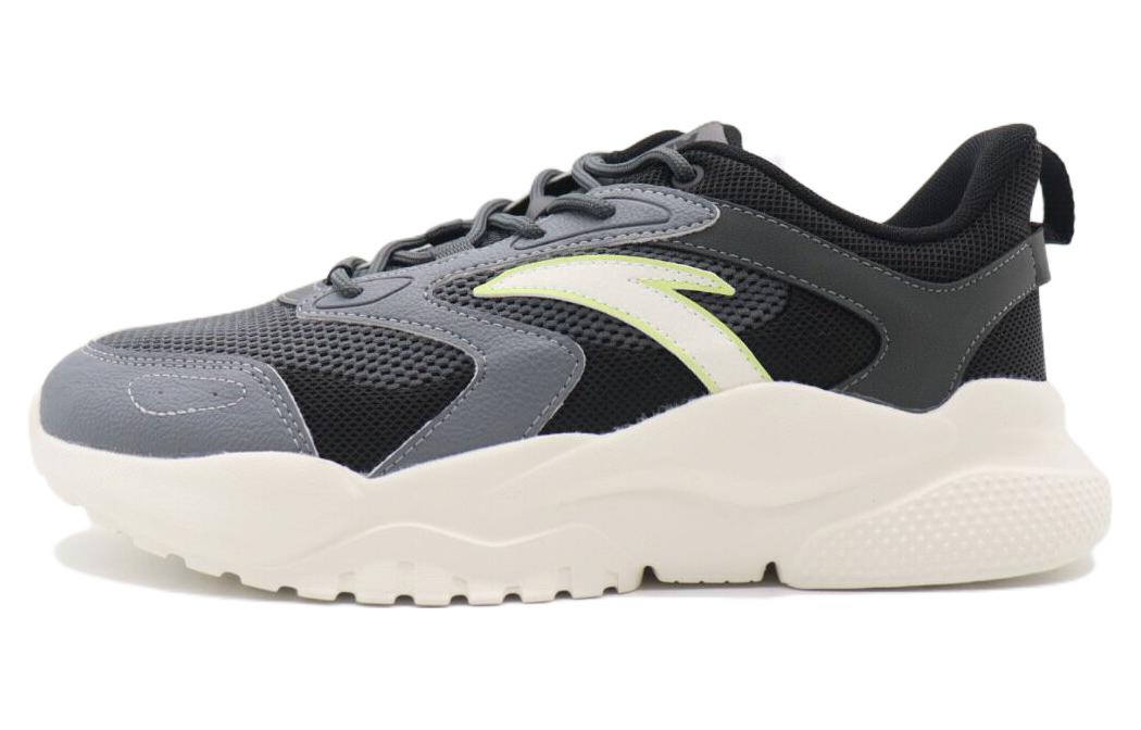 Anta Life Collection Cushioning Slip Resistant Abrasion Resistant Low top Sports Casual Shoes Men's Black Gray