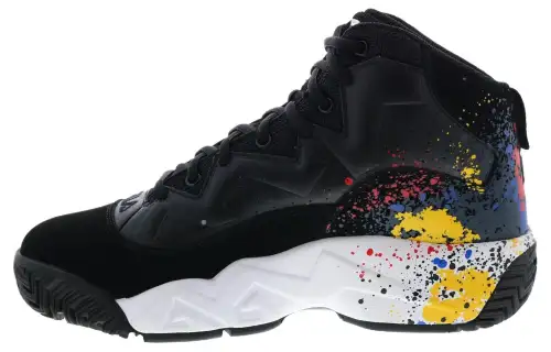 FILA Cushioning Slip Resistant Abrasion Resistant Lightweight Mid top Casual Shoes Men's Black