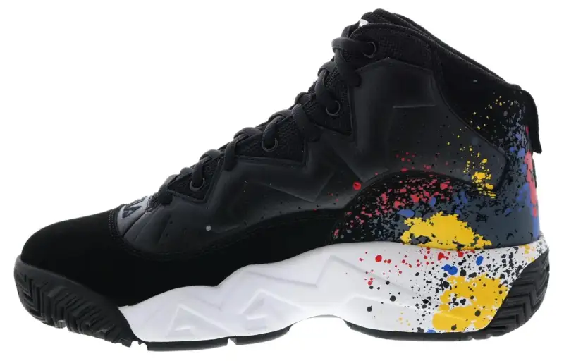 FILA Cushioning Slip Resistant Abrasion Resistant Lightweight Mid top Casual Shoes Men's Black