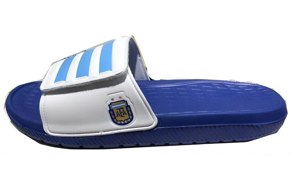 Adidas Velcro Blue White Slippers 'Blue White'