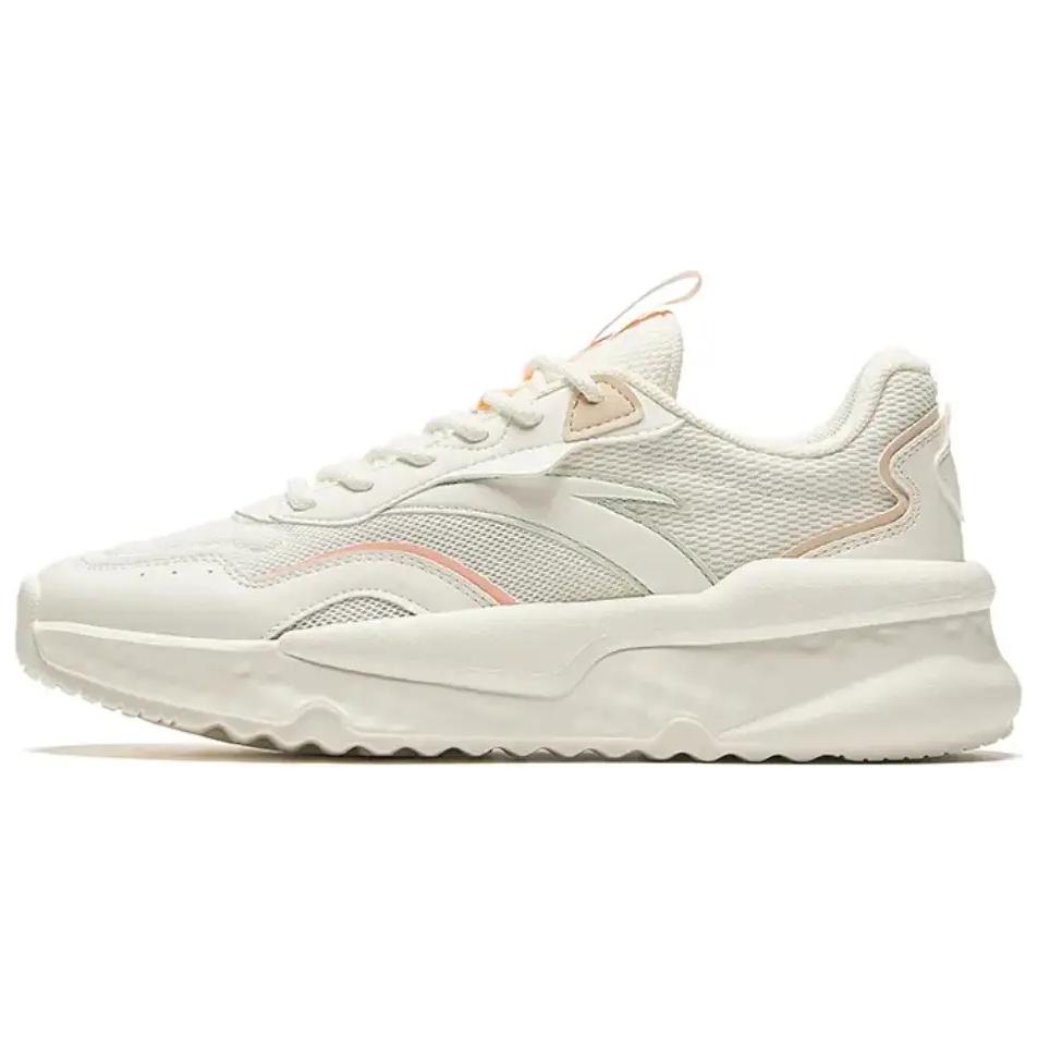 Anta Unruly Series Cushioning Abrasion Resistant Cushioning, Wear Resistant Low top Casual Shoes Women's White Pink