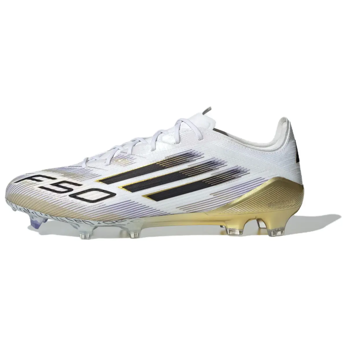 Adidas F50 ELITE Slip Resistant Abrasion Resistant Soccer Shoes Unisex White Gold