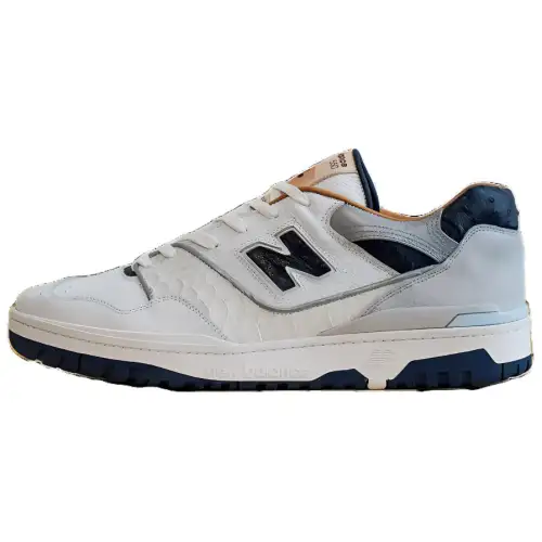 New Balance NB 550 Cushioning, Wear Resistant Low top Casual Shoes Men's White Black