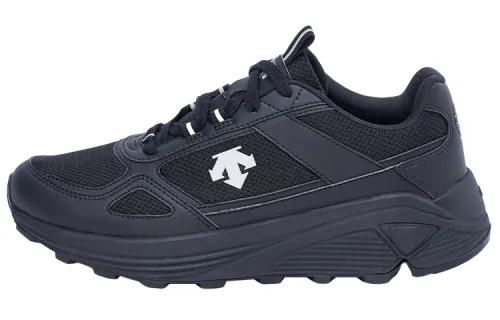 DESCENTE Dualis Fabric Cushioning Abrasion Resistant Breathable Low top Casual Shoes Men's Black