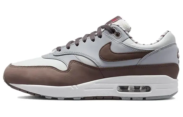 Nike Air Max 1 Shima Abrasion Resistant Low top Casual Shoes Unisex Brown Gray