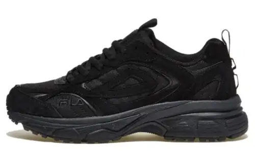 FILA Comfortable Low top Casual Shoes Unisex Black Korean Style