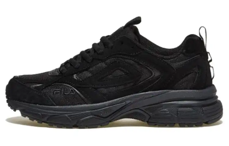 FILA Comfortable Low top Casual Shoes Unisex Black Korean Style