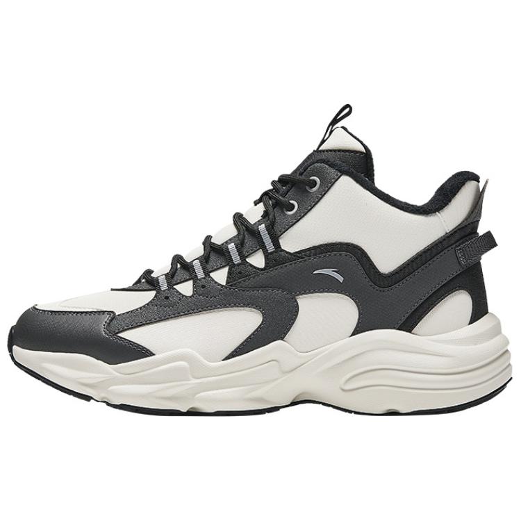 Anta Walker Slip Resistant, Abrasion Resistant, Waterproof High top Casual Shoes Men's White Black