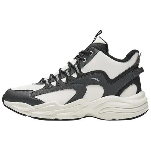 Anta Walker Slip Resistant, Abrasion Resistant, Waterproof High top Casual Shoes Men's White Black