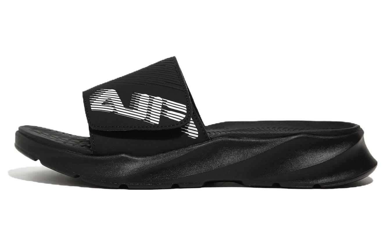 FILA Nre Slip Resistant Abrasion Resistant Slide Slippers Unisex Black Korean Style
