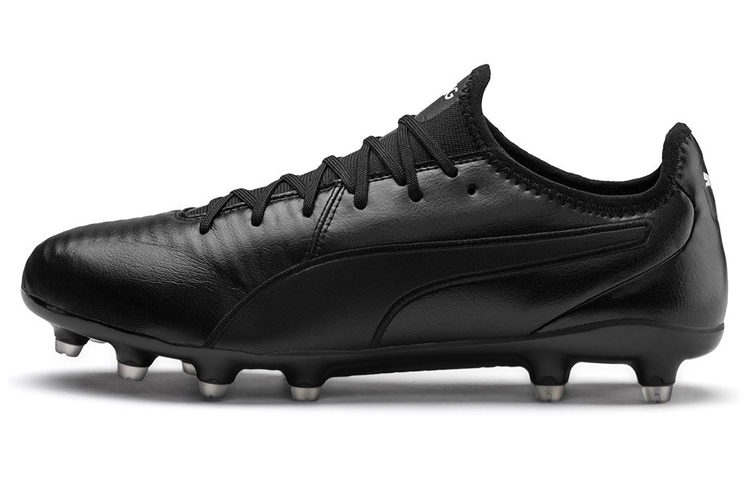 Мужские бутсы PUMA King Pro FG (черные) — Чёрный — фото 1