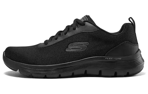 Skechers Flex Advantage 4.0 Textile, Synthetic Leather Abrasion Resistant Lightweight Low top Casual Shoes Men's Black