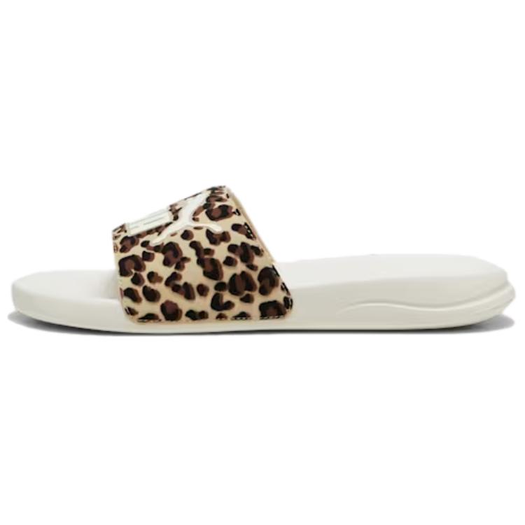 PUMA Puma Popcat 20 I Am The Drama Slides Single Slippers for Men and Women Leopard White