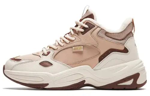 Anta Cushioning, Wear Resistant High top Casual Shoes Women's Gray Brown