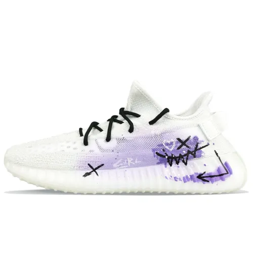 Adidas Originals Yeezy Boost 350 V2 Abrasion Resistant Abrasion Resistant Low top Casual Shoes Unisex White