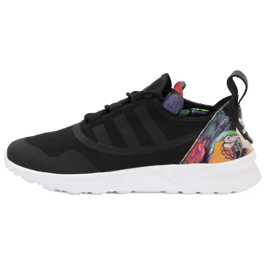 Adidas Originals ZX Flu Slip Resistant Abrasion Resistant Low top Casual Shoes Women's Black
