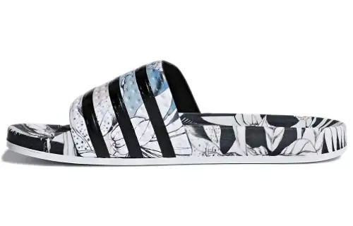 Adidas Originals Adilette Rubber Sole Slippers Women's White Black