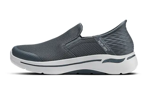 Skechers Go Walk Arch Fit Fabric Wear resistant And Lightweight Low top Casual Shoes Men's Carbon Gray