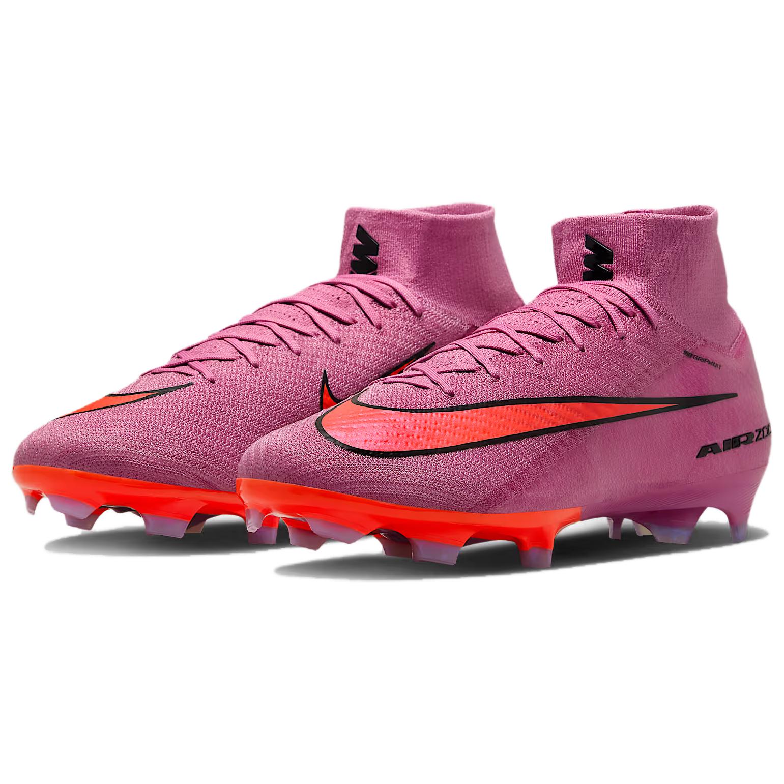 Nike Mercurial Superfly 10 FG Firm Ground Support Soccer Shoes Unisex Fuchsia