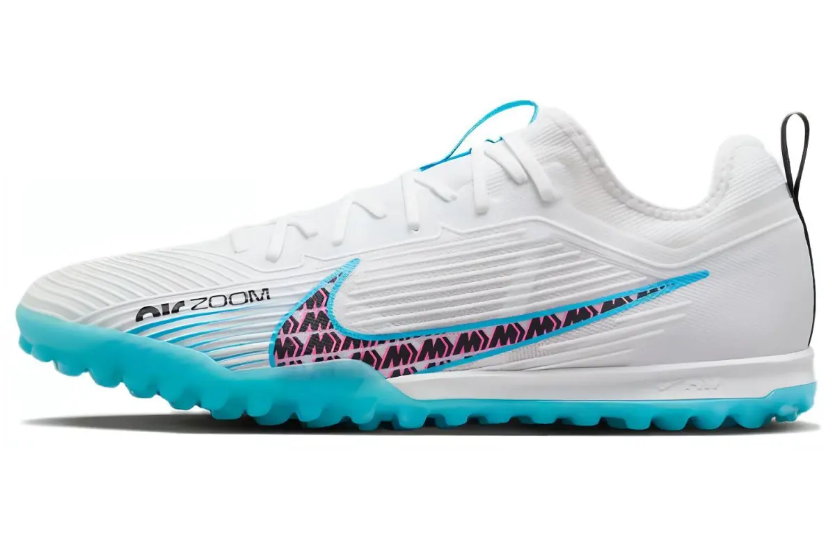 Nike Zoom Mercurial Vapor 15 TF Turf Soccer Shoes Unisex White Blue