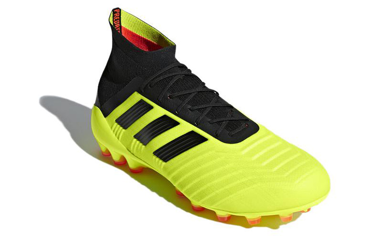 Adidas Predator 18.1 AG Cushioning Slip Resistant Abrasion Resistant Soccer Shoes Yellow Black