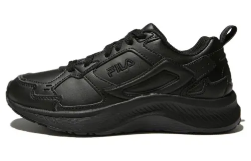 FILA Comfortable Cushioning Abrasion Resistant Low top Casual Shoes Unisex Black Korean Style