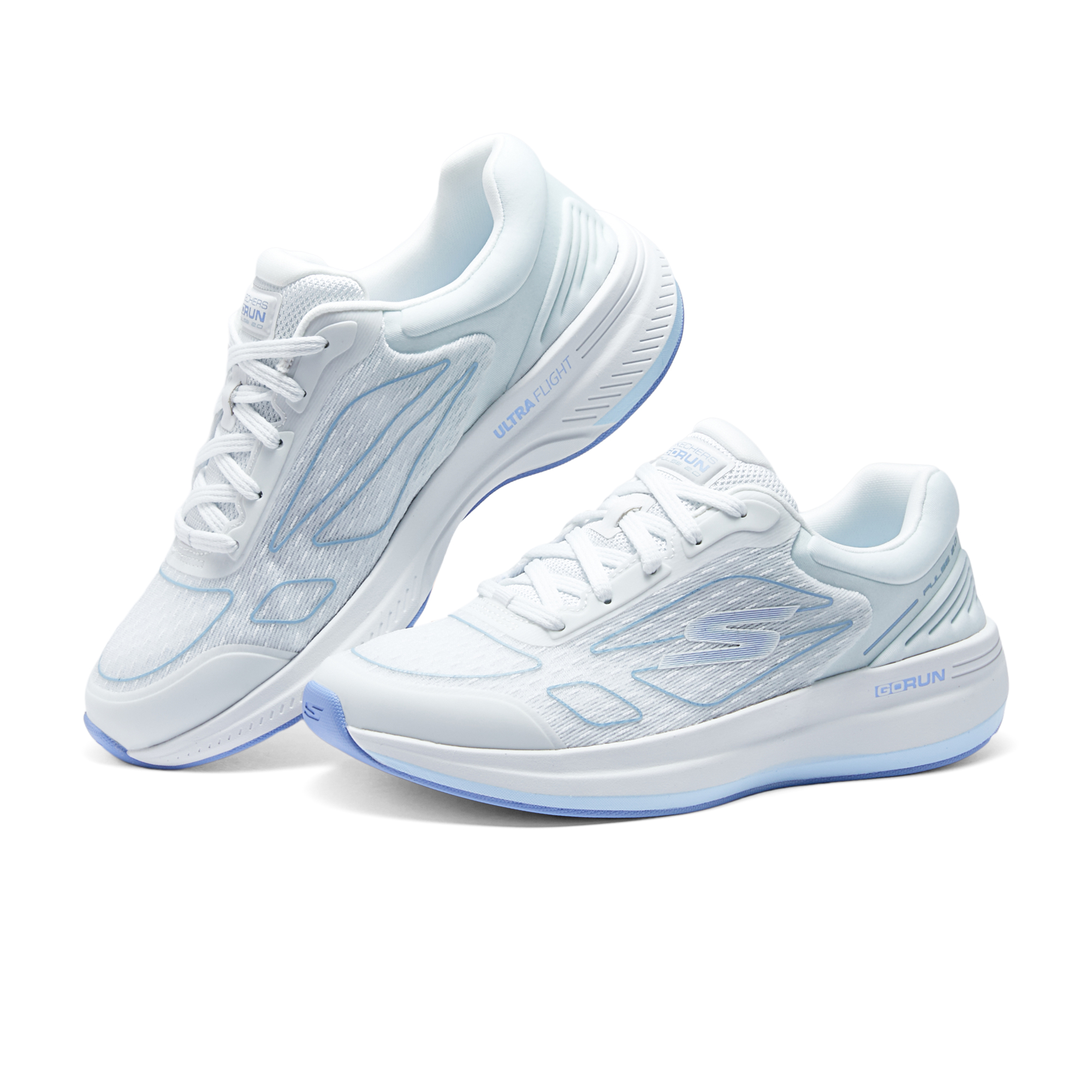 Skechers GO RUN PULSE 2 Low top Casual Shoes Women’s White Blue