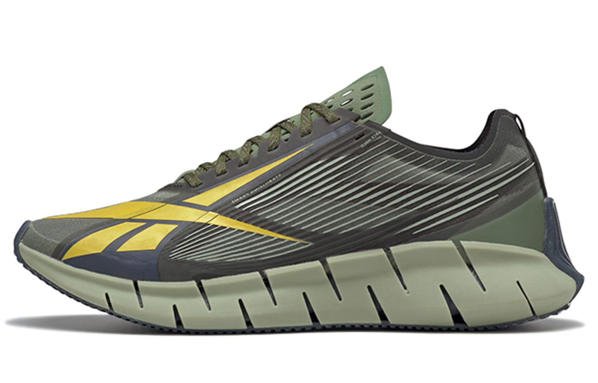 Мужские кроссовки Reebok Zig 3D Storm (черно-зеленая)