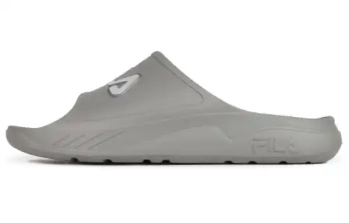 FILA Low Heel Slip Resistant Slide Slippers Unisex Gray