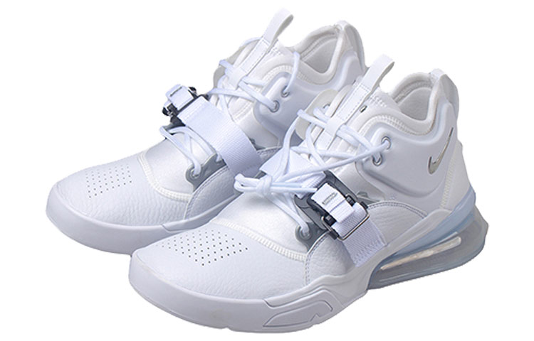 Мужские кроссовки Nike Air Force 270 White Metallic Silver OG (белый / серый / серебристый) — фото 2