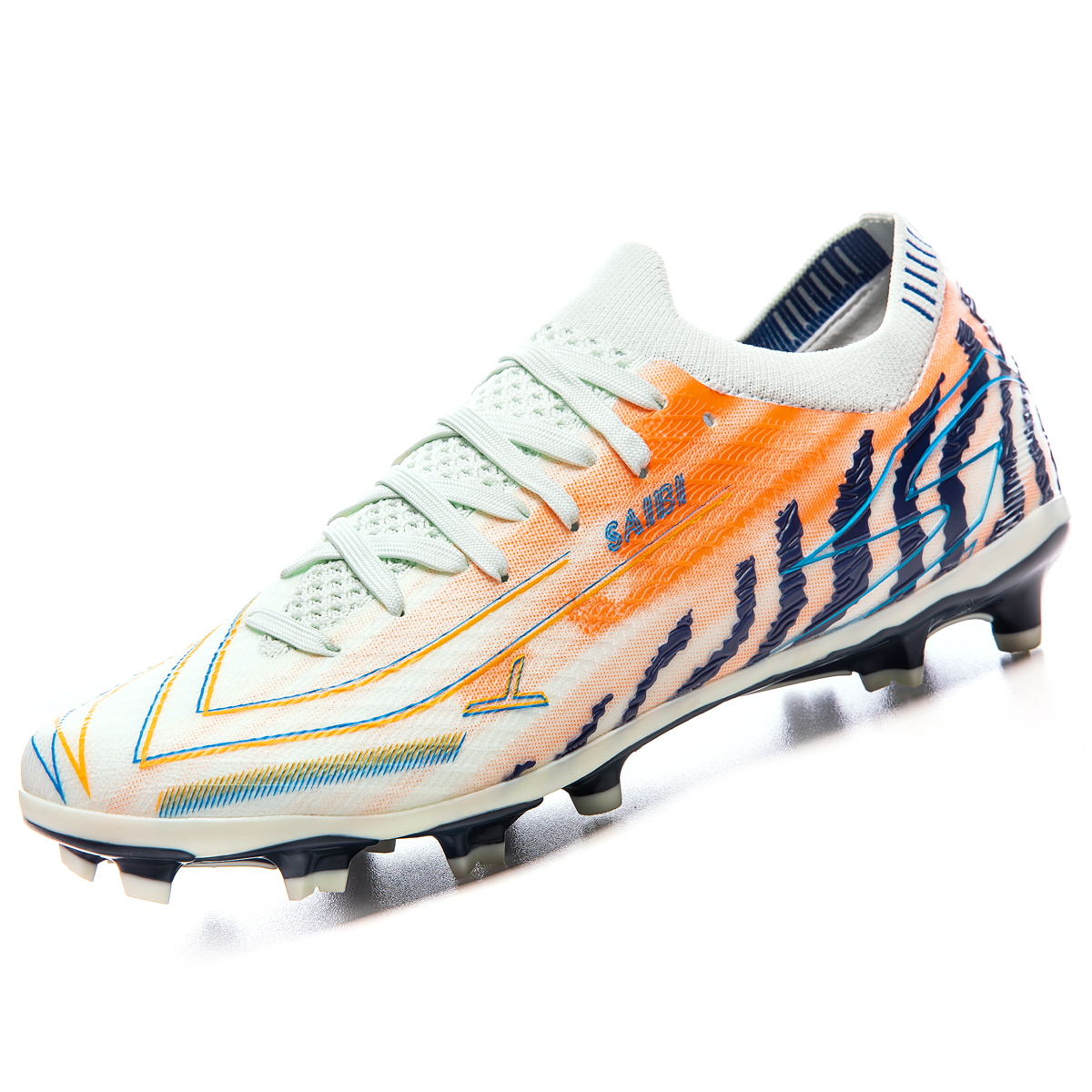 Saibi MG Rubber Short Studs TF Rubber Broken Studs Abrasion Resistant, Breathable, Lightweight Soccer Shoes Unisex