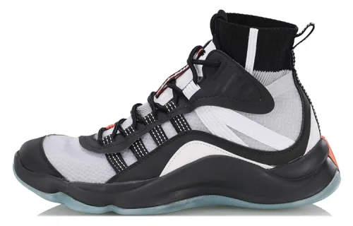 Li Ning Wujie Casual Shoes Unisex High Top Black/White