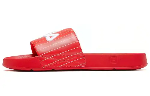 FILA Thick Sole Beach Red Slippers