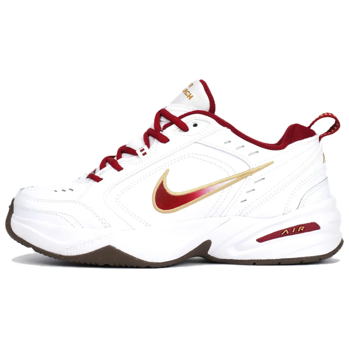 Nike Air Monarch 4 Slip Resistant Abrasion Resistant Low top Casual Shoes Unisex Red White