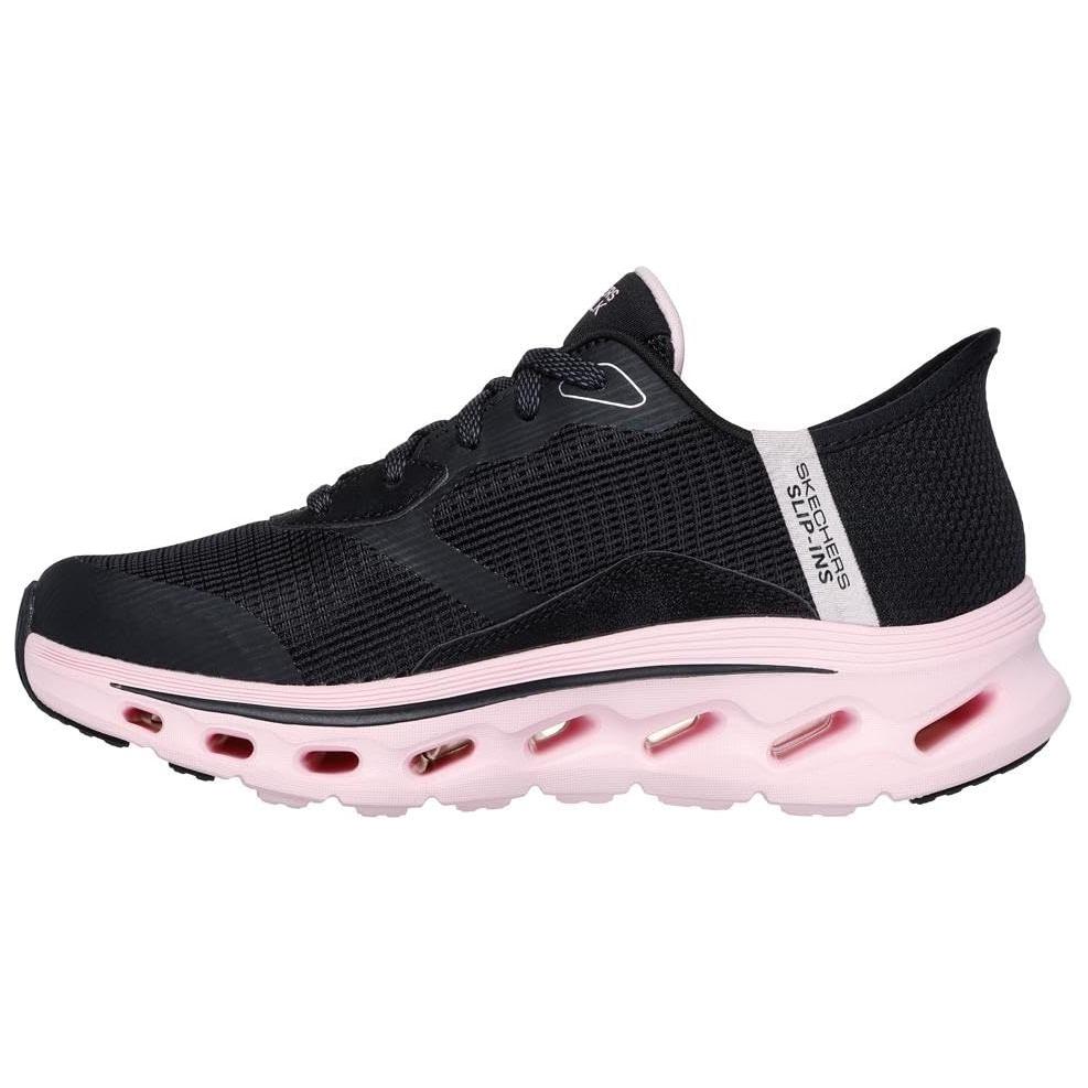 Skechers Women’s GO WALK Abrasion Resistant Low top Casual Shoes Women’s Black Pink