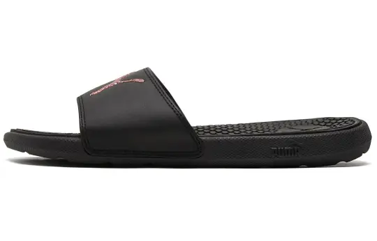 PUMA Cool Cat Sport Glitter Slippers Black/Golden Women's