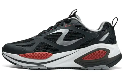 Skechers Sport Cushioning Abrasion Resistant Cushioning, Wear Resistant Low top Casual Shoes Men's Black Red