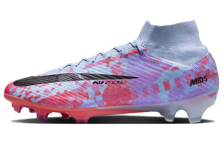 Nike Mercurial Superfly 9 FG Firm Ground Slip Resistant Lightweight Soccer Shoes Men's Blue