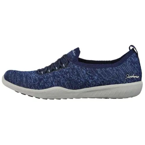 Skechers Newbury St Get Seen Fabric Abrasion Resistant, Breathable, Lightweight Low top Athleisure Women's Blue
