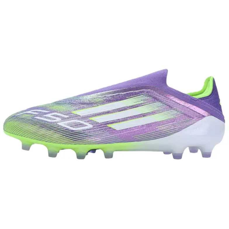 Adidas F50 ELITE Artificial Turf Slip Resistant And Abrasion Resistant Coverage Soccer Shoes Unisex Purple