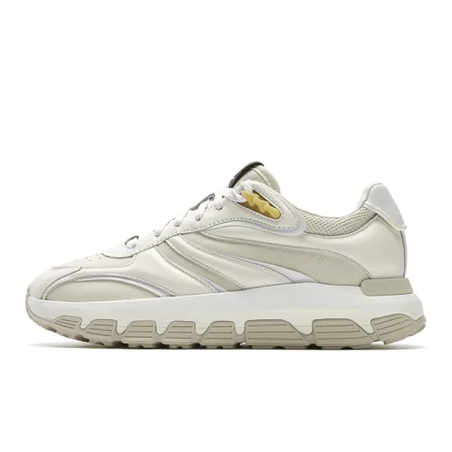 FILA Fashion Abrasion Resistant Low top Casual Shoes Women's White Gray