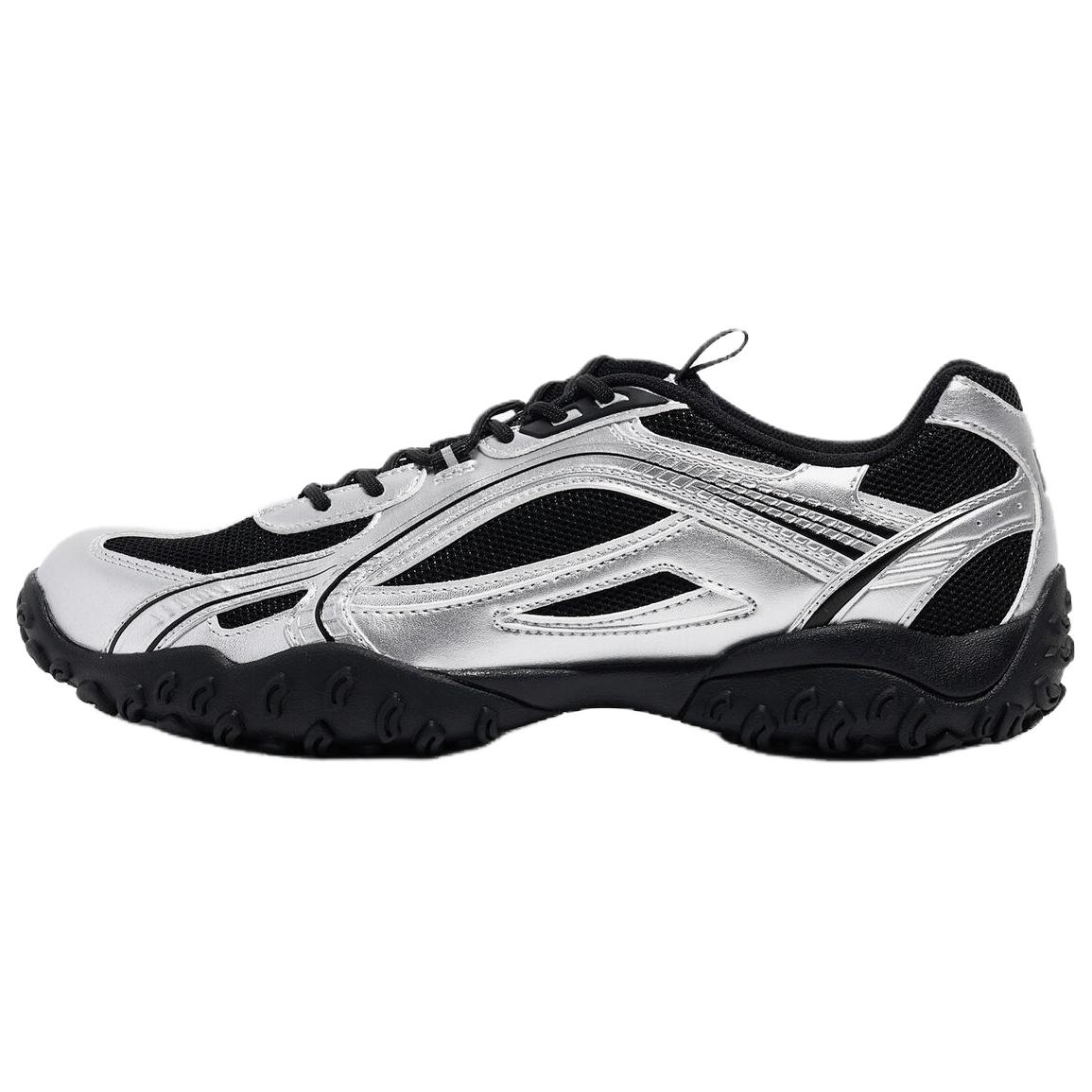 FILA Eshape Cushioning Low top Casual Shoes Unisex Silver Black