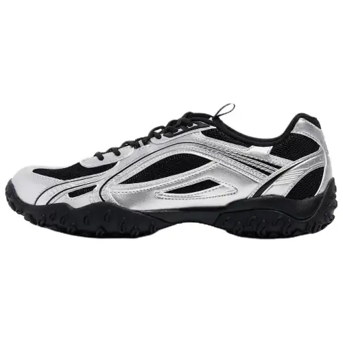 FILA Eshape Cushioning Low top Casual Shoes Unisex Silver Black